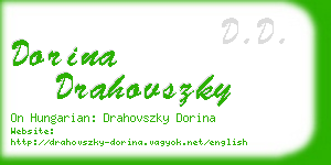 dorina drahovszky business card